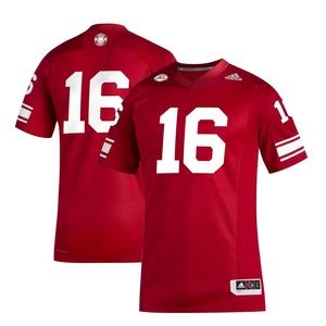 #16 Louisville Cardinals Adidas Premier Strategy Football Jersey – Red Ncaa